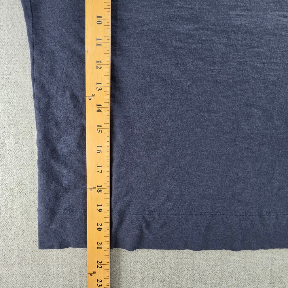 Theory‎ T-Shirt Women Large Blue Short Sleeve Linen Blend Crewneck Tee - Picture 6 of 15